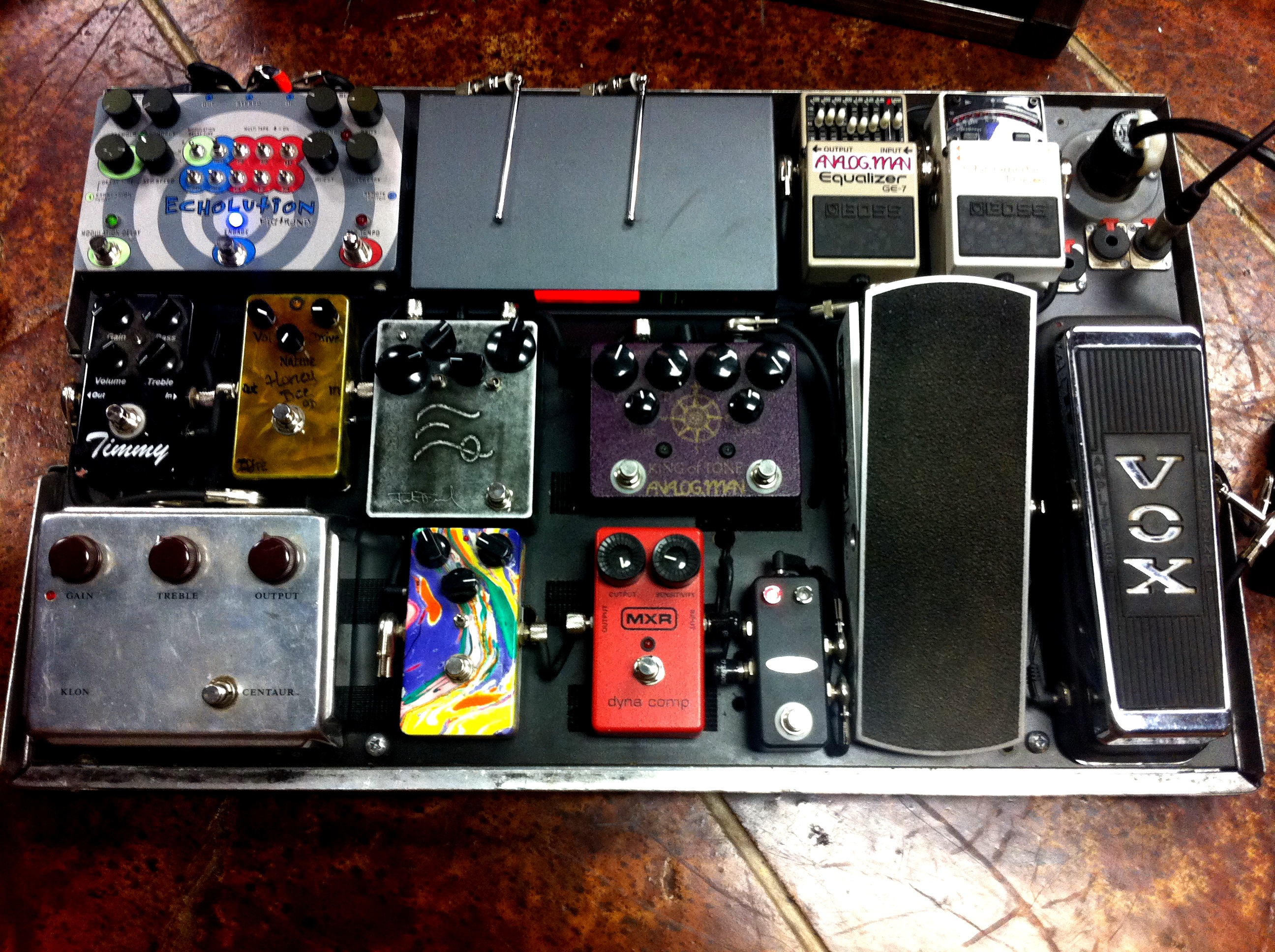 Shayne Hill's pedal board