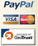 Check out with PayPal - Or Use Visa or Mastercard - Secured by GeoTrust - Your Purchase is Safe!