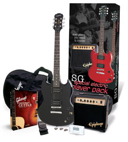 Epiphone's SG Special Electric Player Pack and Gibson's Learn and Master Guitar (Expanded Edition) Bundle