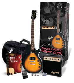 Epiphone's Special II Electric Player Pack and Gibson's Learn and Master Guitar Homeschool Bundle